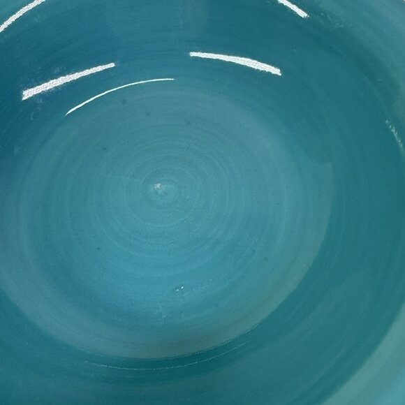 Dover & York DYO1 CIRCLES Rings Swirl Aqua Stoneware Cereal Soup Bowls Set of 2 - Picture 9 of 16